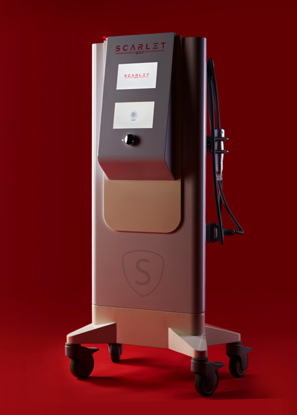 Scarlet Microneedling Device Red background