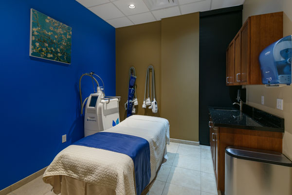 Deja Vu Med Spa Blue Treatment Room